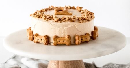Dog food cake